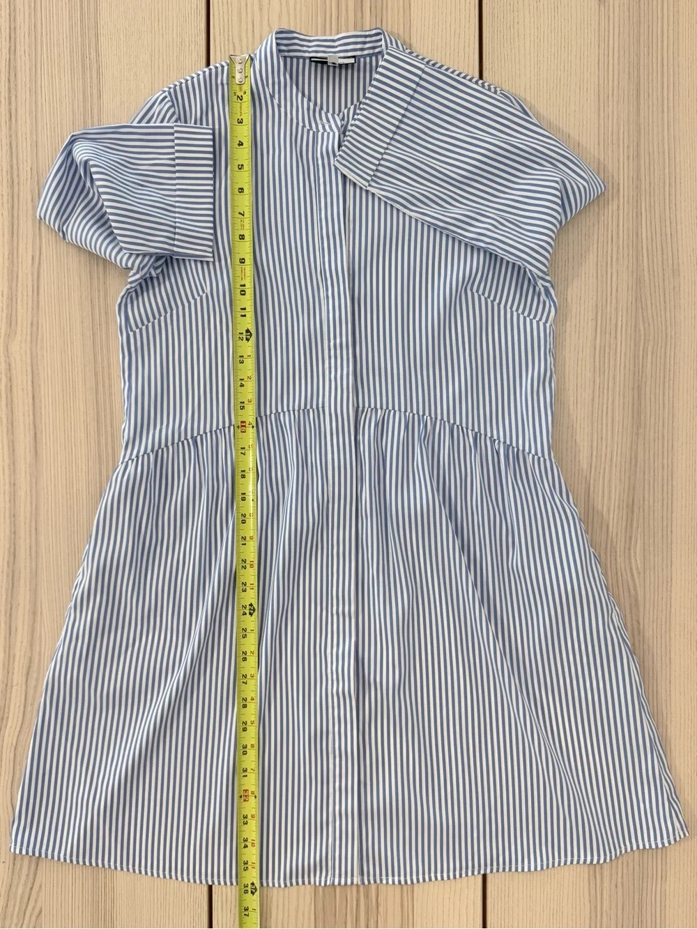 Tuckernuck Blue Stripe Royal Shirt Dress Small Mini Pockets